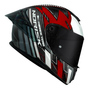 CAPACETE NORISK CARBON R TEAM VERMELHO
